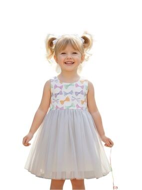 Birthday Size Small Maloko Kids Girls Dress Bows Tulle Spring Easter NWT